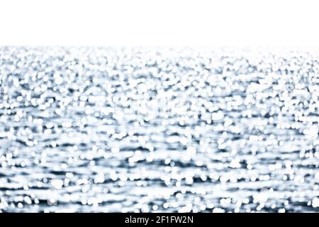 Sfondo bokeh astratto l'oceano offuscato Foto Stock