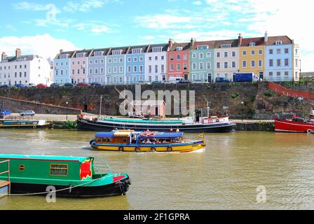 Bristol Docks, il fiume Avon, Bristol, Inghilterra, Regno Unito Foto Stock