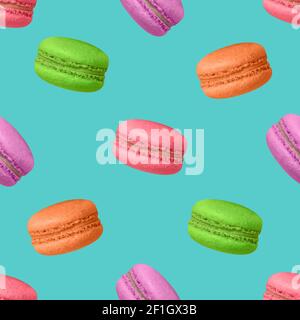 Macaroni colorati motivi fotografici senza giunture in pop art Foto Stock