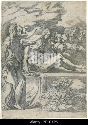 Francesco Mazzola, chiamato Parmigianino - l'Entombment di Cristo (4AG-krNDWYGy w) Foto Stock