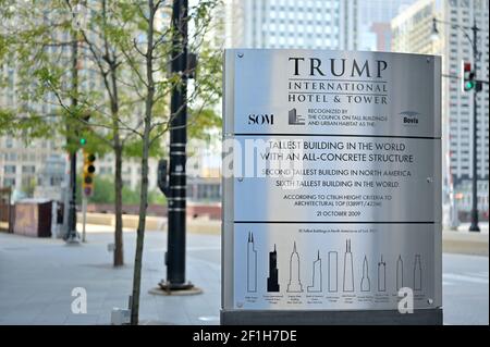 The Trump International Hotel & Tower, Chicago, Illinois Foto Stock