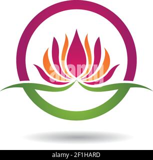 Icona vettoriale modello logo fiori di bellezza Illustrazione Vettoriale