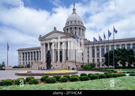 Oklahoma City, Oklahoma, Stati Uniti. State Capitol Building, di fronte. Foto Stock