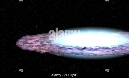 Galassia del Sombrero nell'illustrazione 3d dello spazio profondo Foto Stock