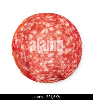 Fetta di salsiccia di salame Foto Stock