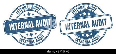 timbro di controllo interno. firma di controllo interno. etichetta rotonda a grunge Illustrazione Vettoriale