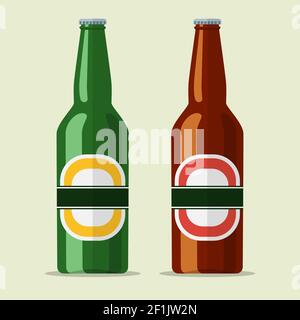 icona bottiglia birra lager Illustrazione Vettoriale