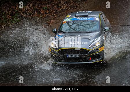 31 ROKLAND Steve (NOR), FUGLERUD Marius (NOR), Jan Steve Røkland, Ford Fiesta R2, azione durante il Campionato europeo Rally 2019 ERC Azzorre rally, dal 21 al 23 marzo, a Ponta Delgada Portugal - Foto Jorge Cunha / DPPI Foto Stock