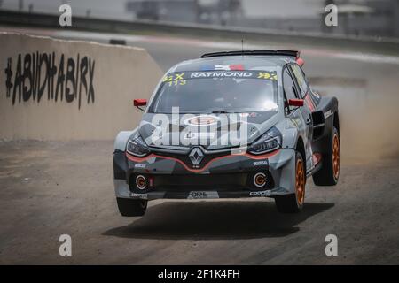 113 RAYMOND Cyril (fra), GCK Academy (fra), Renault Clio RS, azione, durante il 2019 FIA WORLD RX DI ABU DHABI dal 5 al 6 aprile - Foto Paulo Maria / DPPI Foto Stock