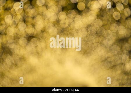 Cerchio chiaro di stella sfocata Bokeh Abstract sfondo. Foto Stock