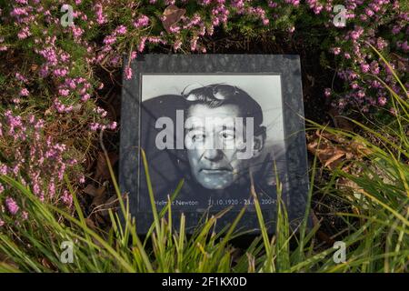 Grab, Helmut Newton, Friedhof, Stubenrauchstrasse, Friedenau, Schöneberg, Berlino, Germania Foto Stock