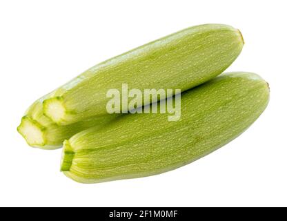 Zucchine isolati su sfondo bianco Foto Stock