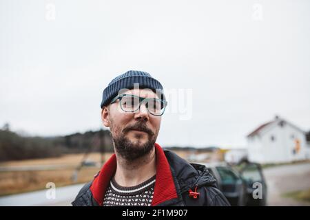Ritratto di uomo sorridente Foto Stock
