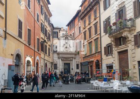 Roma, Italia - Marzo 2021 : Largo dei Librari Foto Stock