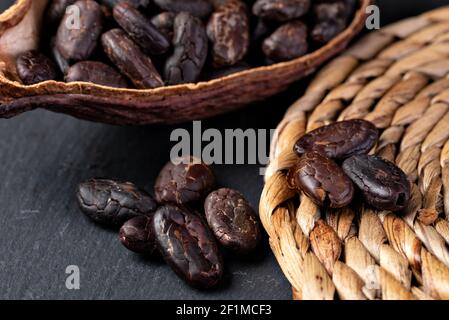 Baccello del cacao Foto Stock