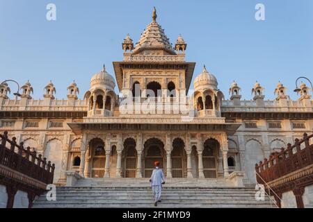 Il bel Tempio di Jaswant Thada, Jodhpur, Rajasthan. Foto Stock