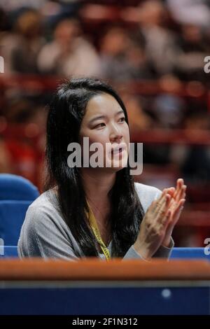 Figlia di Michael Chang, allenatore di Kei NISHIKORI (JPN) durante il BNP Paribas Masters Indoor 2014, al Palais Omnisports de Paris-Bercy, a Parigi, Francia, giorno 5, ottobre 31, 2014. Foto Stephane Allaman / DPPI Foto Stock