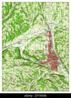 Elmira, New York, map 1953, 1:62500, United States of America by Timeless Maps, data U.S. Geological Survey Foto Stock