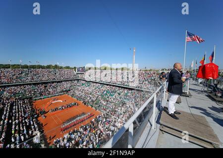 Vista generale con cerimonia di trofeo durante l'apertura di tennis francese allo stadio Roland Garros di Parigi, Francia, dal 21 maggio al 7 giugno 2015. Foto Stephane ALLAMAN / DPPI Foto Stock