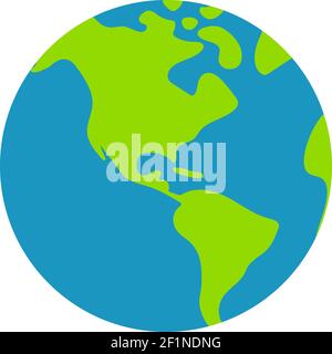 Illustrazione vettoriale semplificata del globo terrestre Illustrazione Vettoriale