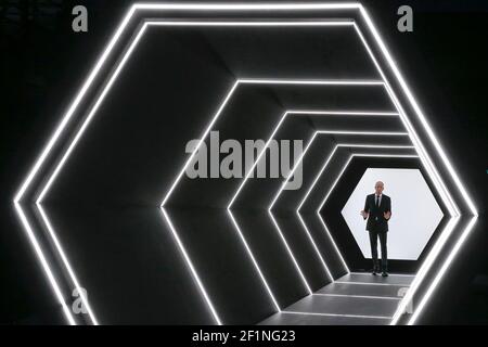 Guy FORGET (fra) durante il torneo di tennis indoor ATP World Tour Masters 1000, BNP Paribas Masters a Bercy (AccorHotels Arena), Parigi, Francia, dal 31 ottobre all'8 novembre 2015. Foto Stephane Allaman / DPPI Foto Stock