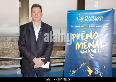 Olivier Krumholz alla conferenza stampa del prossimo Handball Mondial 2017 organizzato in Francia, il 5 gennaio 2016 al Tour Montparnasse di Parigi, Francia - Foto Stephane Allaman / DPPI Foto Stock