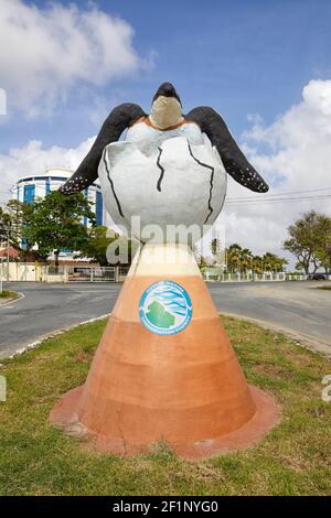 Guyana Marine Turtle Monument su High Street a Georgetown Guyana America del Sud Foto Stock