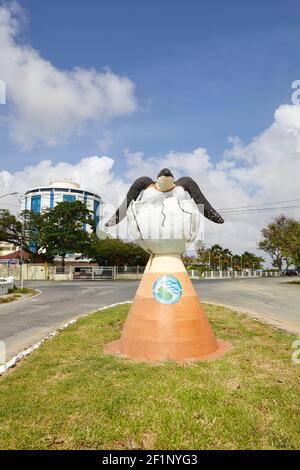 Guyana Marine Turtle Monument su High Street a Georgetown Guyana America del Sud Foto Stock