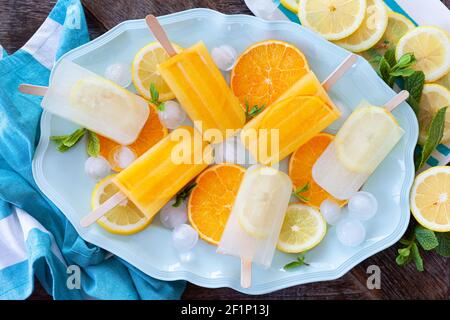 In casa popsicles Foto Stock