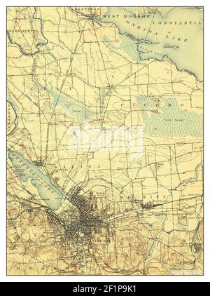 Syracuse, New York, map 1898, 1:62500, United States of America by Timeless Maps, data U.S. Geological Survey Foto Stock