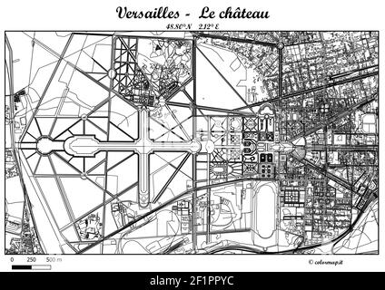 Mappa colori JPG HI-RES (6000x4000px -513dpi) Versailles, le Château, Francia. Stampabile per qualsiasi formato Foto Stock