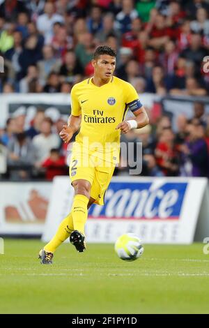 Thiago Silva (PSG) durante il campionato francese L1 partita di calcio tra EA Guingamp e Parigi Saint-Germain, il 13 agosto 2017 allo stadio Roudourou di Guingamp, Francia - Foto Stephane Allaman / DPPI Foto Stock