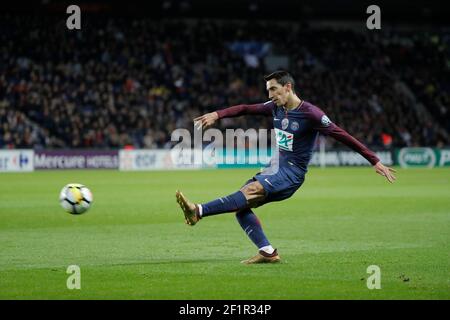 Angel di Maria (psg) durante la Coppa di Francia, round del 32, partita di calcio tra Parigi Saint-Germain ed EA Guingamp il 24 gennaio 2018 allo stadio Parc des Princes di Parigi, Francia - Foto Stephane Allaman / DPPI Foto Stock