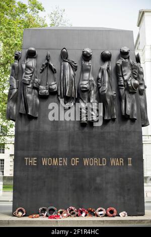 Il British National War Memorial alle Donne della seconda guerra mondiale. Foto Stock