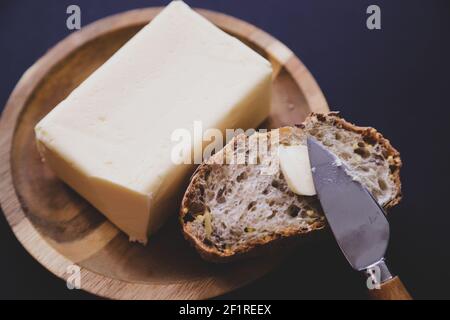 sandwich con burro e pane Foto Stock