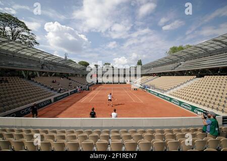 Illustrazione del campo Simonne-Mathieu durante il Roland-Garros 2019, Grand Slam Tennis Tournament, il 24 maggio 2019 allo stadio Roland-Garros a Parigi, Francia - Foto Stephane Allaman / DPPI Foto Stock