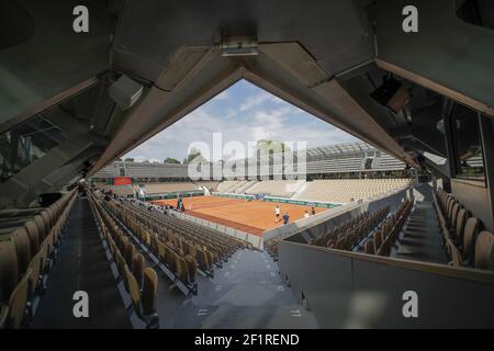 Illustrazione del campo Simonne-Mathieu durante il Roland-Garros 2019, Grand Slam Tennis Tournament, il 24 maggio 2019 allo stadio Roland-Garros a Parigi, Francia - Foto Stephane Allaman / DPPI Foto Stock