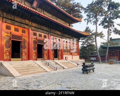 Il Tempio della felicità universale, Pule si, chiamato anche Pavillion rotondo, Chengde, Cina Foto Stock
