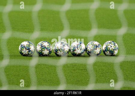 Illustrazione della palla durante la UEFA Champions League, partita di calcio del Gruppo A tra Paris Saint-Germain e il Real Madrid il 18 settembre 2019 allo stadio Parc des Princes di Parigi, Francia - Foto Stephane ALLAMAN / DPPI Foto Stock