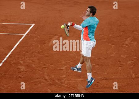 Hugo GASTON (fra) durante il Roland Garros 2020, torneo di tennis Grand Slam, il 4 ottobre 2020 allo stadio Roland Garros di Parigi, Francia - Foto Stephane Allaman / DPPI Foto Stock