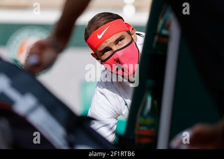 Rafael NADAL (ESP) durante il Roland Garros 2020, torneo di tennis Grand Slam, il 9 ottobre 2020 allo stadio Roland Garros di Parigi, Francia - Foto Stephane Allaman / DPPI Foto Stock