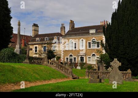 Argyll House in Gentle Street, Frome. Vista dal cortile della chiesa di San Giovanni. Somerset.UK Foto Stock