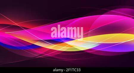 Modern Neon incandescente luci Abstract sfondo colore. Nuovo sfondo con sfumatura al buio Foto Stock