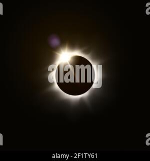 Eclisse Solare Totale Foto Stock