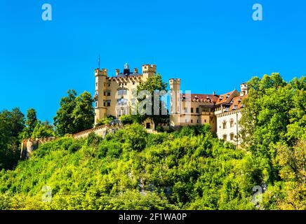 Castello di Hohenschwangau in Baviera, Germania meridionale Foto Stock