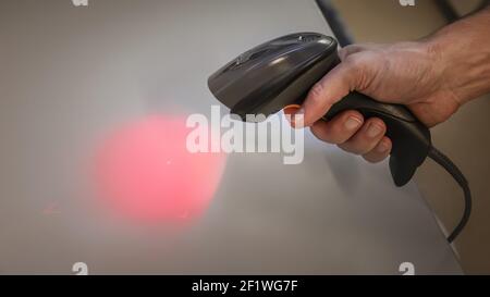 Scanner di codici a barre Foto Stock