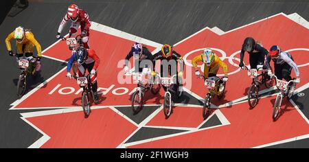 LONDON OLYMPIC GAMES 2012 - PISTA BMX , LONDRA (ENG) - 10/08/2012 - FOTO : JULIEN CROSNIER / KMSP / DPPIBMX - ILLUSTRAZIONE Foto Stock