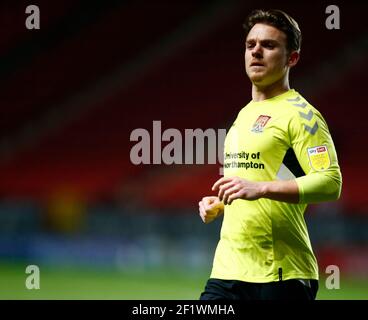 Woolwich, Regno Unito. 09 marzo 2021. WOOLWICH, Regno Unito, 09 MARZO: Sam Hoskins di Northampton Town durante la Sky Bet League uno tra Charlton Athletic e Northampton Town at the Valley, Woolwich il 9 marzo 2021 Credit: Action Foto Sport/Alamy Live News Foto Stock