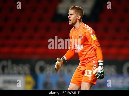 Woolwich, Regno Unito. 09 marzo 2021. WOOLWICH, Regno Unito, MARZO 09: Ben Amos di Charlton Athletic durante la Sky Bet League uno tra Charlton Athletic e Northampton Town alla Valley, Woolwich il 9 marzo 2021 Credit: Action Foto Sport/Alamy Live News Foto Stock