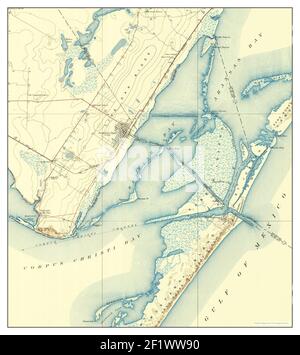 Aransas Pass, Texas, mappa 1925, 1:62500, Stati Uniti d'America da Timeless Maps, dati U.S. Geological Survey Foto Stock